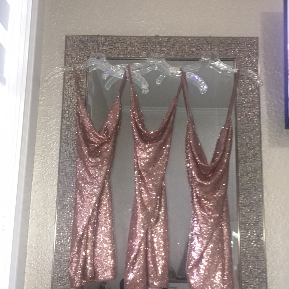 Rose Gold Sequin MiniDress - Picture 7 of 10